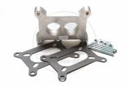 Carburetor spacers improve performance and fuel distribution. This 1\" aluminum carburetor spacer is for use with 2 barrel 2300 series Holley carburetors (Scout II).  Disclaimer- Not legal for sale or use on pollution controlled vehicles.
